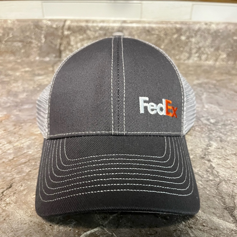 FedEx express hat cap with hook and loop back lid